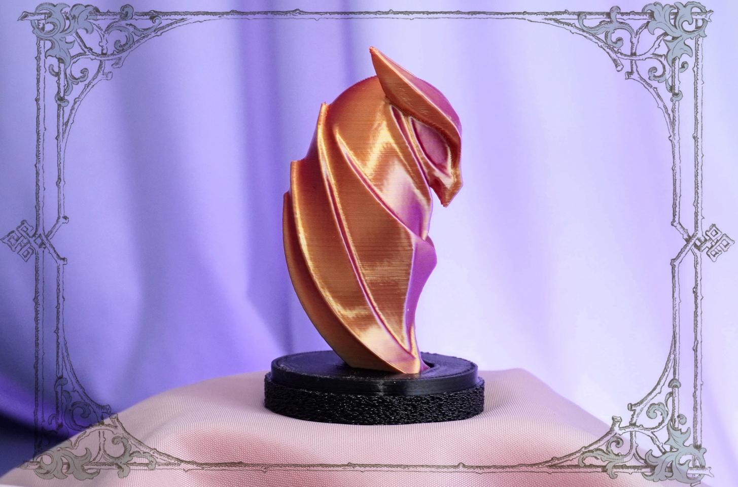 Декоративная сова с эффектом хамелеон – статуэтка, меняющая цвет от бронзового до фиолетового, для создания магической атмосферы