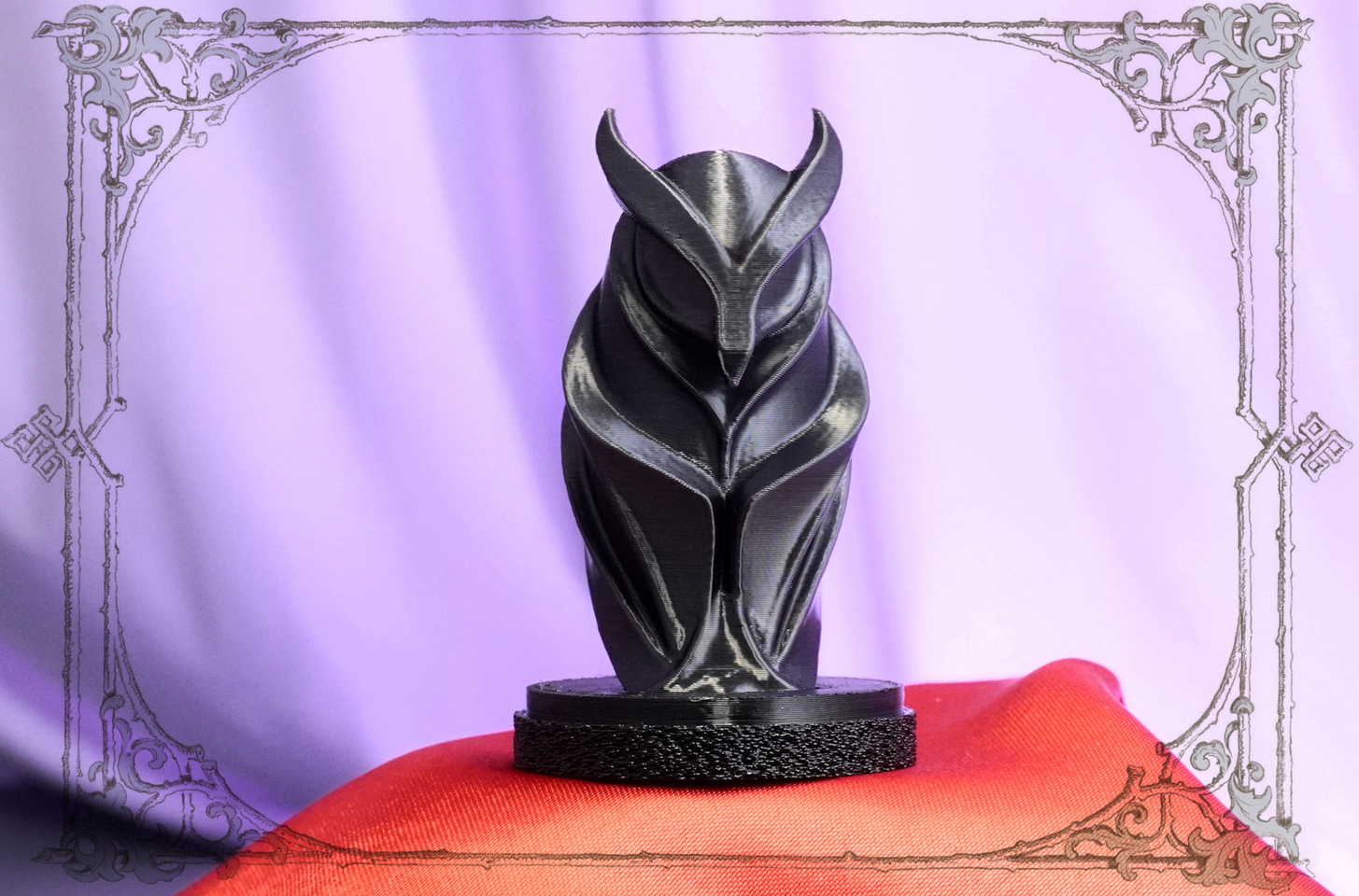 Фиолетовая сова фигурка – подарок учителю, символ мудрости и высшего сознания, Joker-Studio