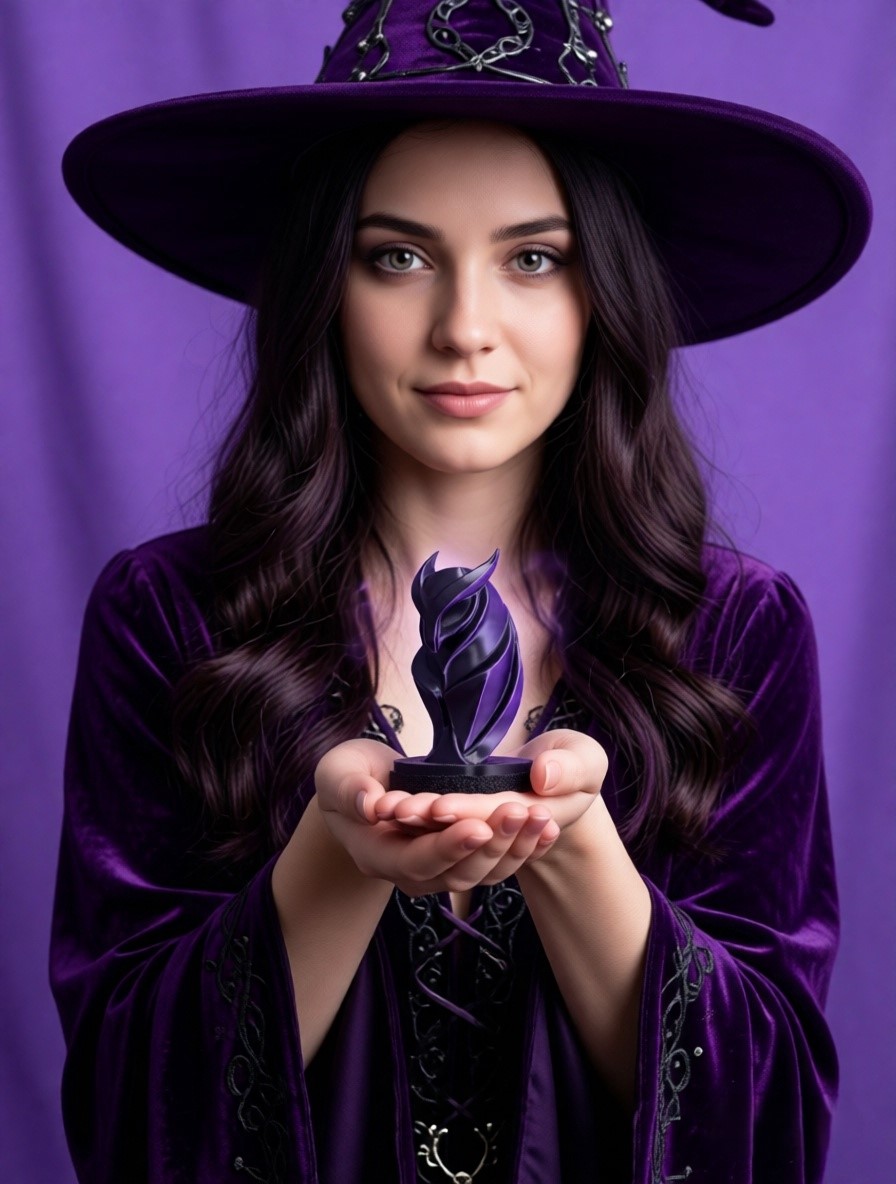 Подарок для любителей мистики – фиолетовая сова статуэтка, символ духовности и магии, Joker-Studio.