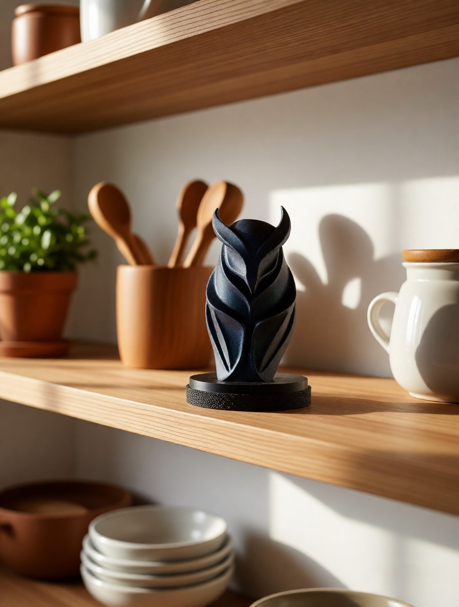 Символ мудрости: фигурка черной совы для вашей кухни от Joker-Studio