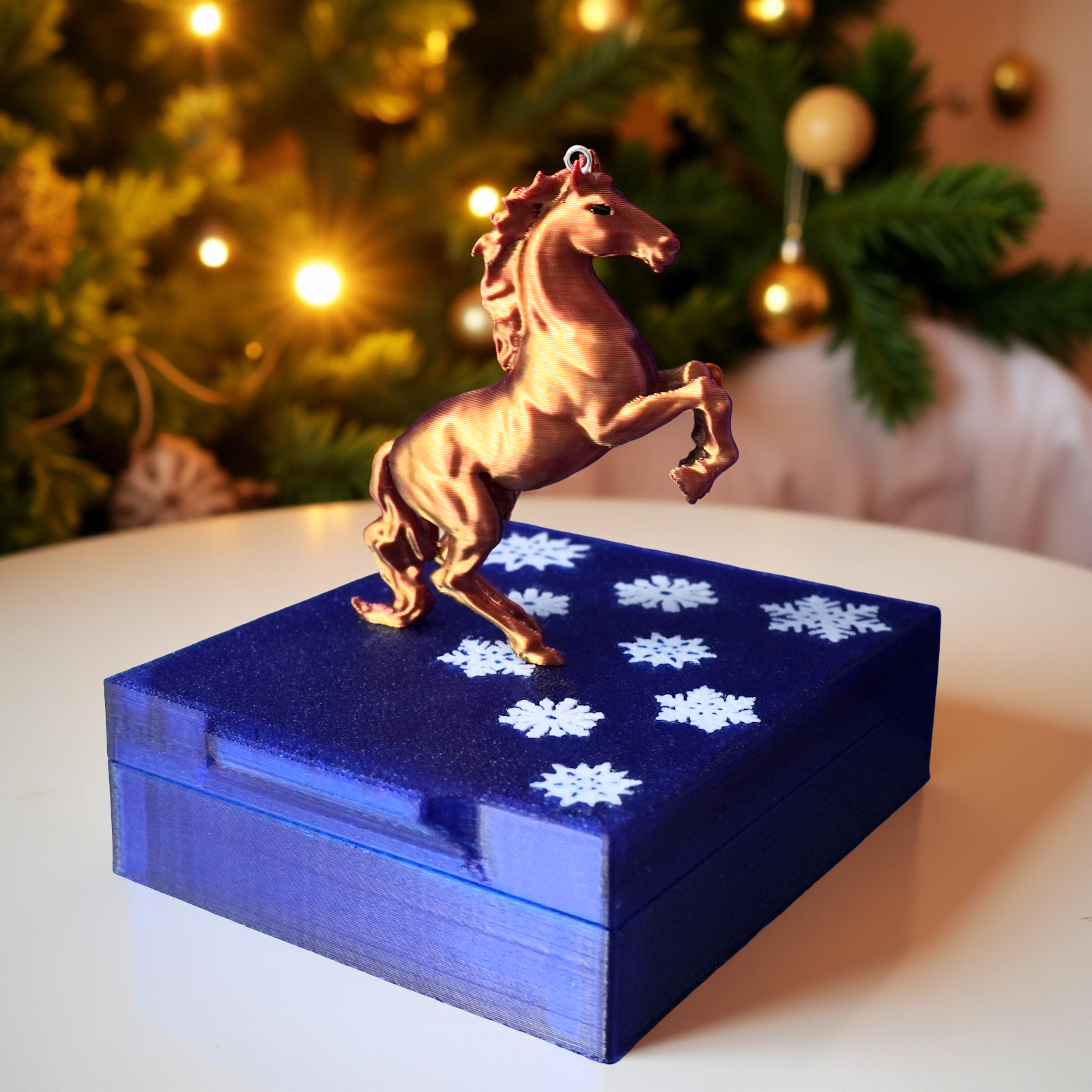 золотая лошадка елочная игрушка эпатажный подарок