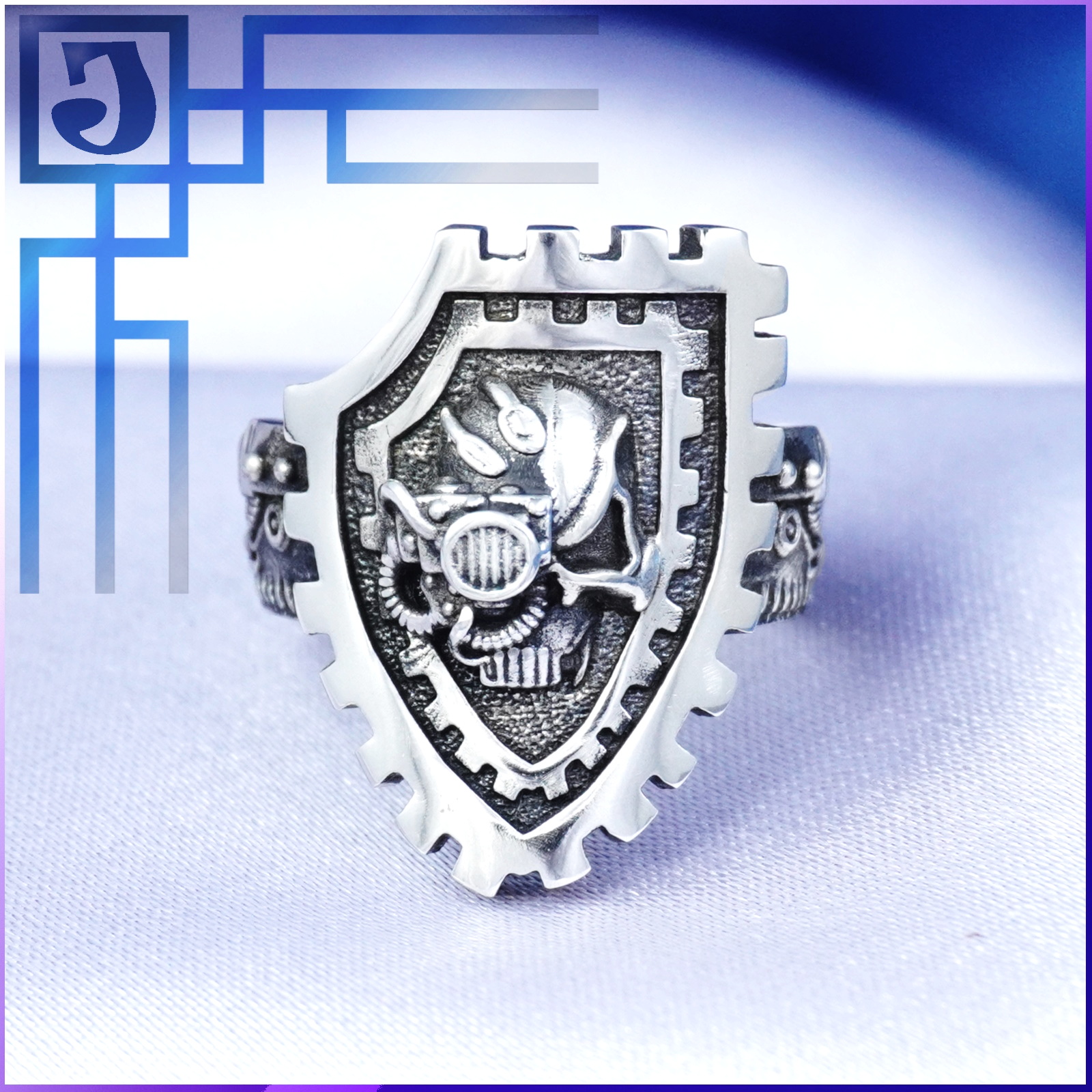 Кольцо Механикус серебряный перстень Warhammer 40к