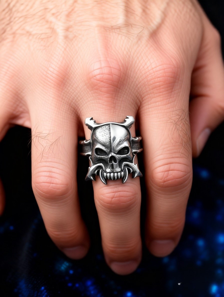 Атрибутика Warhammer 40,000: мужской перстень отступников Хаоса