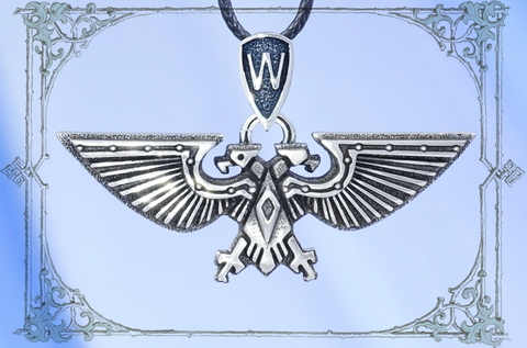 Кулон Аквила Warhammer 40k из ювелирного аргентана.