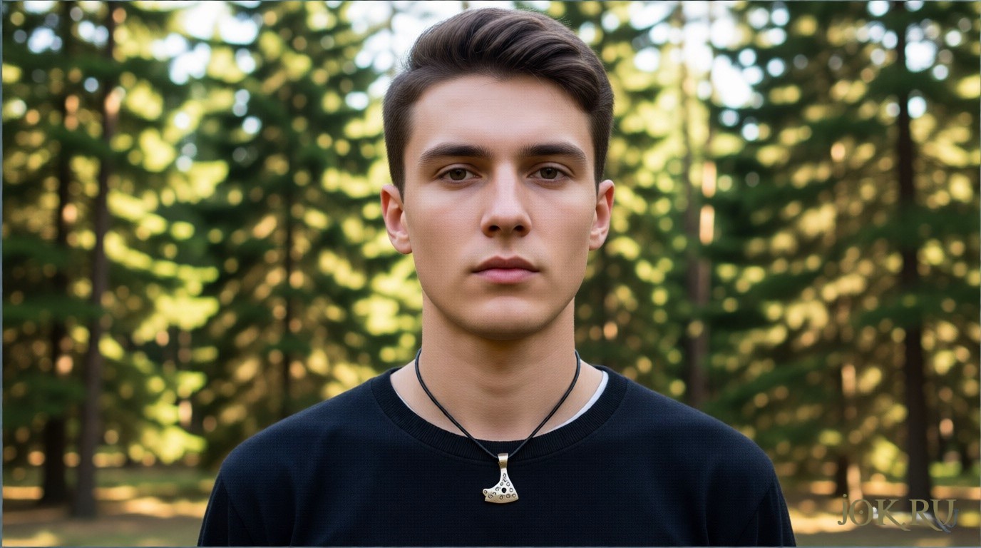 Подарок для парня оберег "Секира Перуна" для силы, защиты и мужественности.