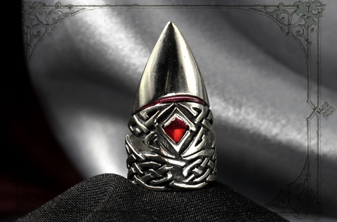 Уникальное украшение кольцо коготь с кельтским символом Бран