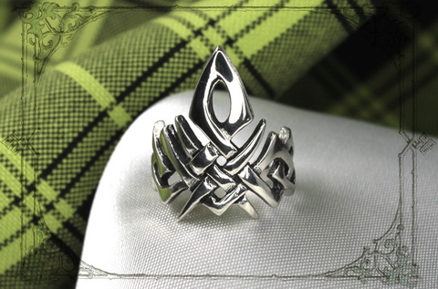 Кольцо-коготь с кельтским узором ювелирное изделие для девушки с символом любви богини Даны