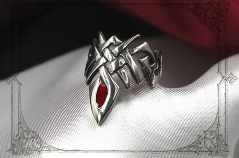 Символ любви кельтское кольцо с рубиновой эмалью для девушки талисман богини Даны