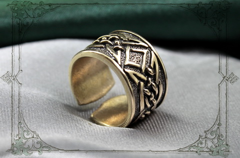 кольцо ювелирное золотое друид