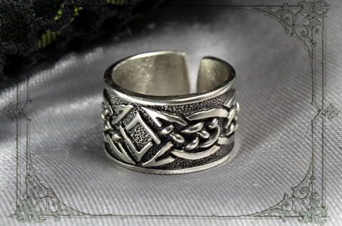 серебряное кольцо широкое