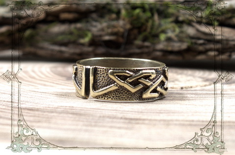 Винтажное мужское кольцо с кельтским орнаментом ювелирное изделие в рок магазине Joker-studio