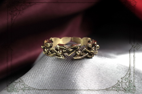 Золотое кольцо с кельтским узором Неметон из бронзы