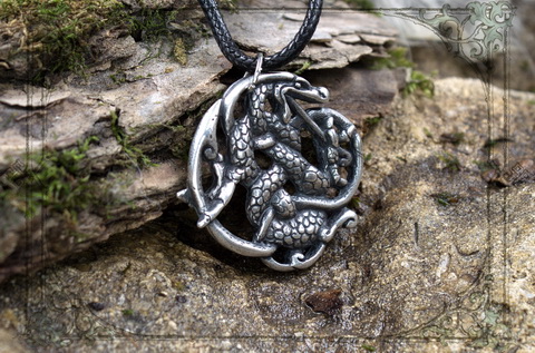 подвеска дракон мужская кельтское украшение