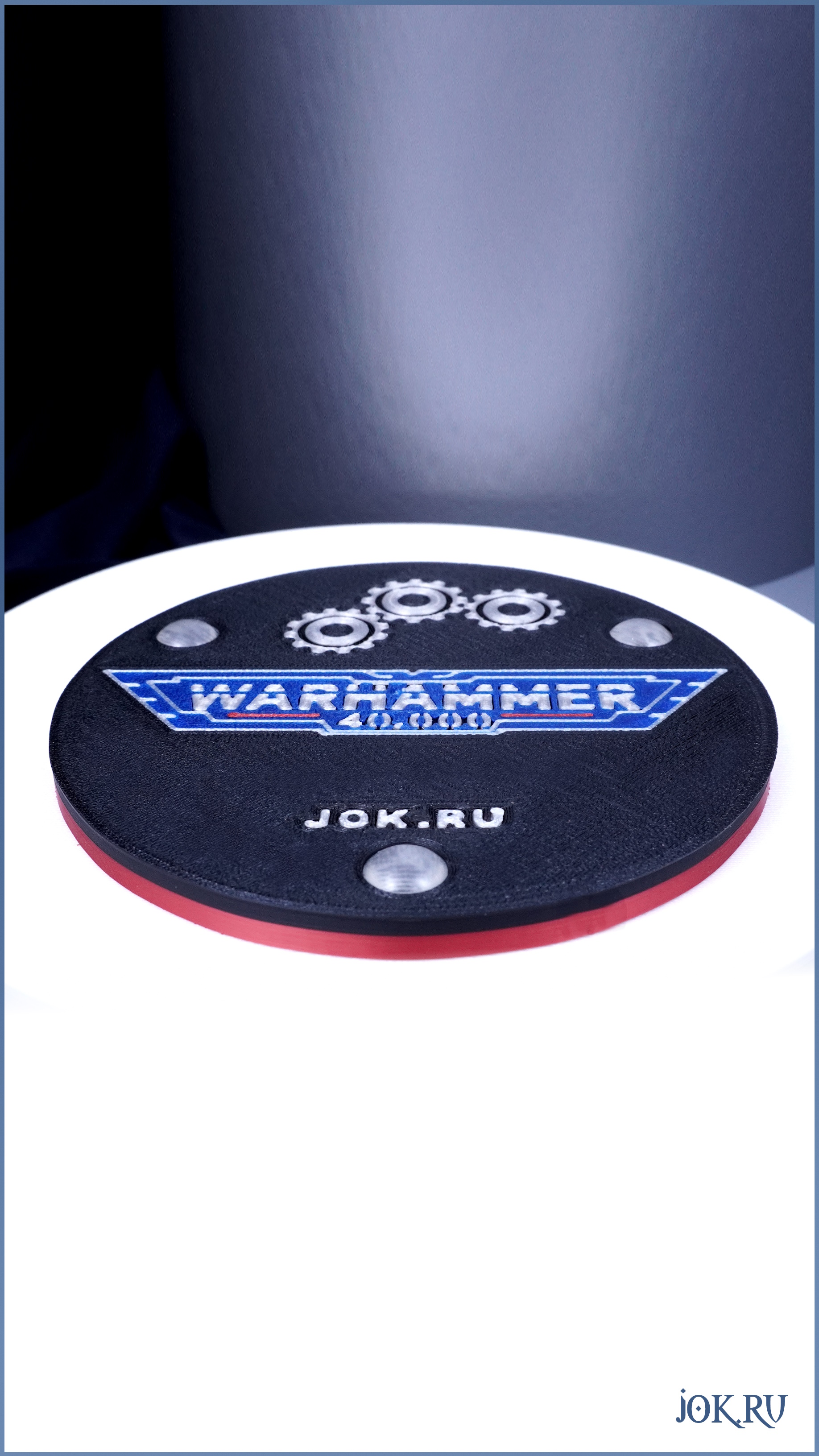 Warhammer 40000 сувенир костер под кружку с эмблемой Adeptus Mechanicus купить в Joker-Studio