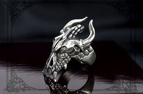 Дракон купить мужское кольцо с черепом дракона Балериона