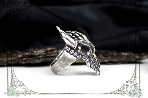 ювелирное кольцо мужское с черепом дракона "Балерион"