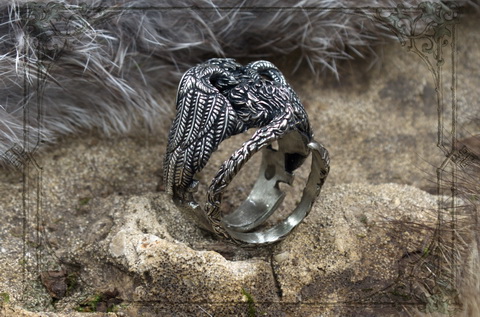 Уникальное кольцо Лев с крыльями авторское ювелирное украшение Мастерской Joker