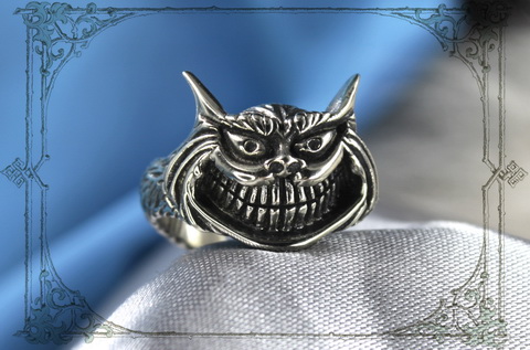 кольцо кошка сказочное украшение "Чеширский кот"