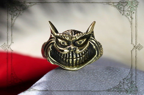 Чеширский кот - женские кольца без камней