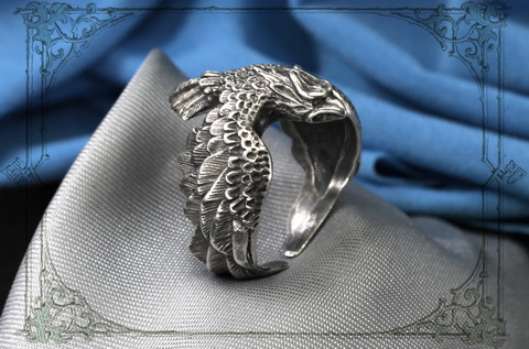 Фалькон мужское кольцо с соколом