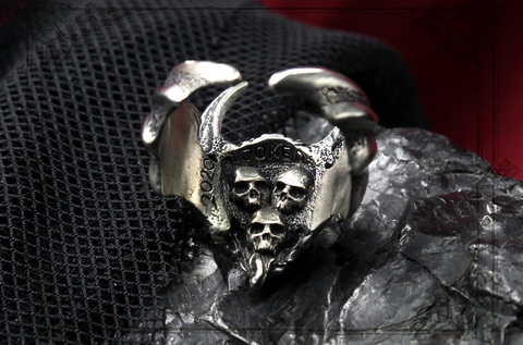 кольцо с вампиром готические серебряные кольца JOKER-STUDIO