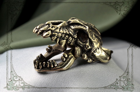 Кулон череп дракона "Балерион" эксклюзивное мужское украшение ручной работы