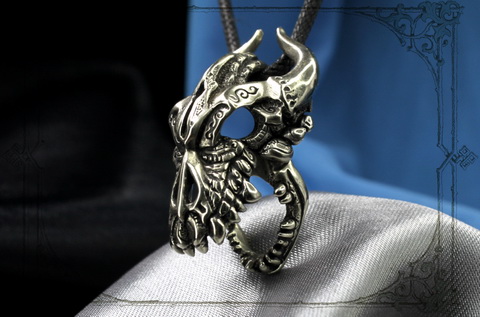 Дракон ювелирный кулон с черепом дракона "Игра Престолов"