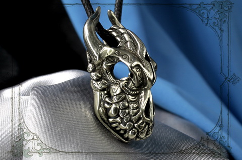 Череп дракона кулон серебряная мужская подвеска "Игра Престолов"