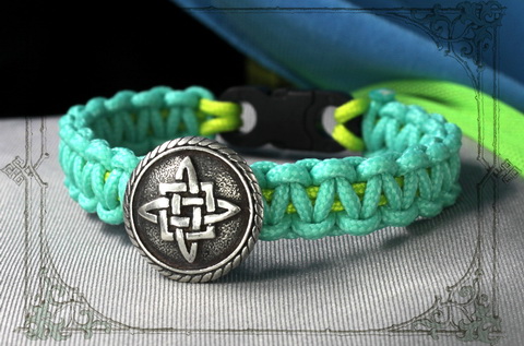 Купить браслет в подарок девушке со славянским языческим знаком Сварог