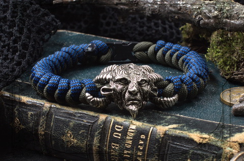 Волшебное украшение "Фавн" браслет из паракорда ручной работы с плетением змейка