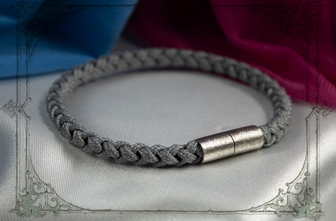 серый браслет с магнитным замком для шарма