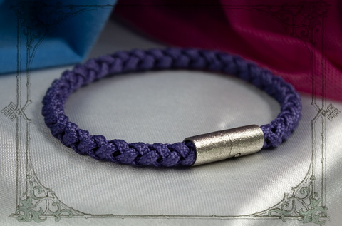 фиолетовый браслет с магнитным замком для шарма