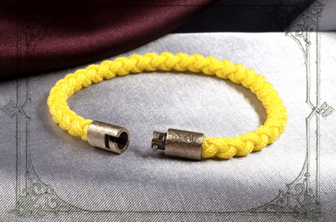 желтый браслет для шарма - cord