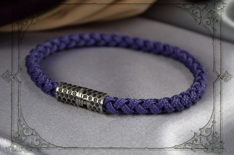 женский фиолетовый браслет с магнитным замком Гексагон