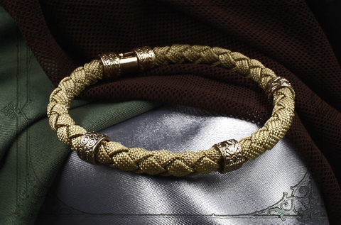 плетеные браслеты хаки-пустыня