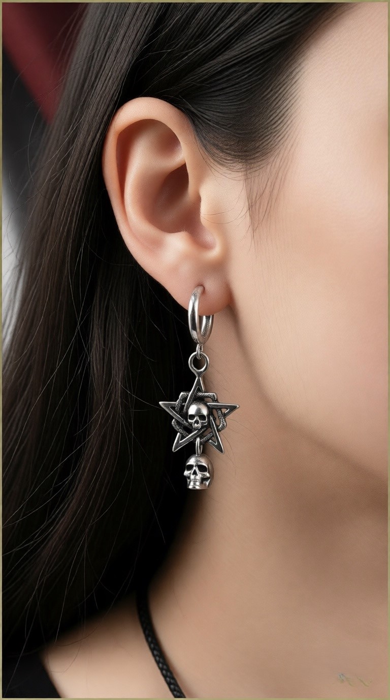 Готические серьги с черепами в магазине Joker-Studio