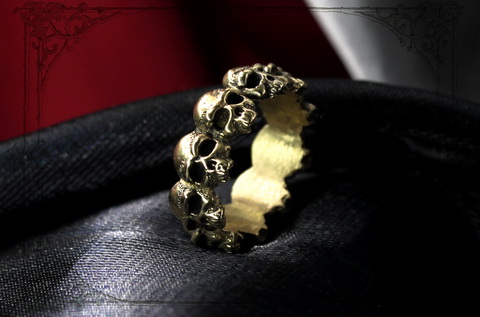 Кольца с черепами ювелирное готическое украшение Дека