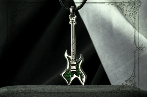 кулон зеленая гитара WARLOCK купить в рок магазине Джокер
