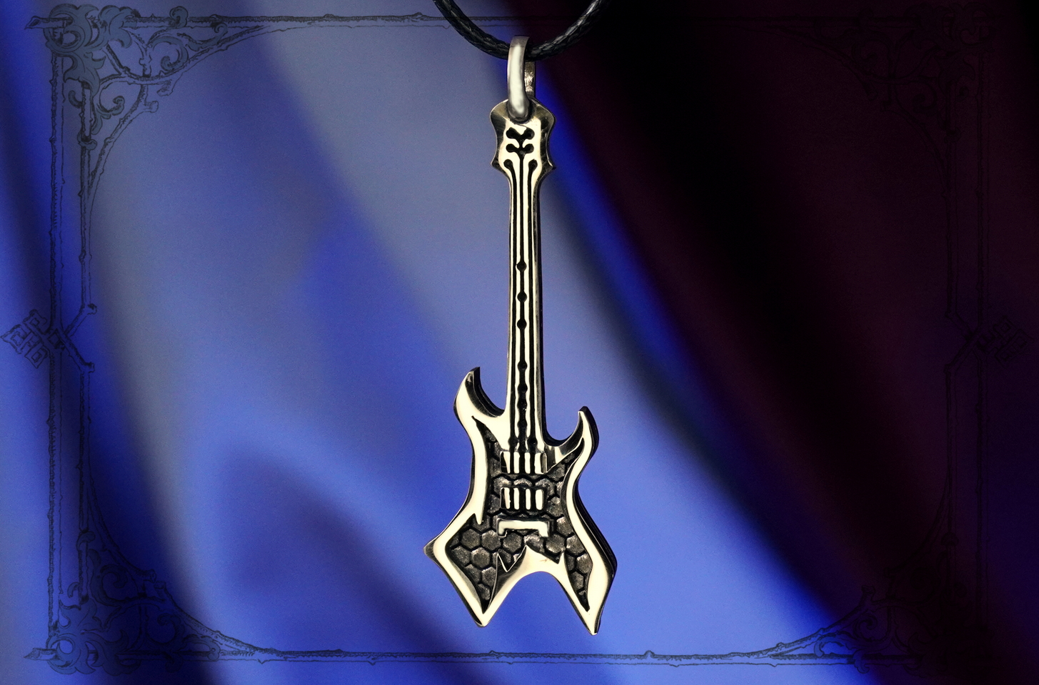 Кулон «Гитара Warlock» — рок‑атрибутика из металла