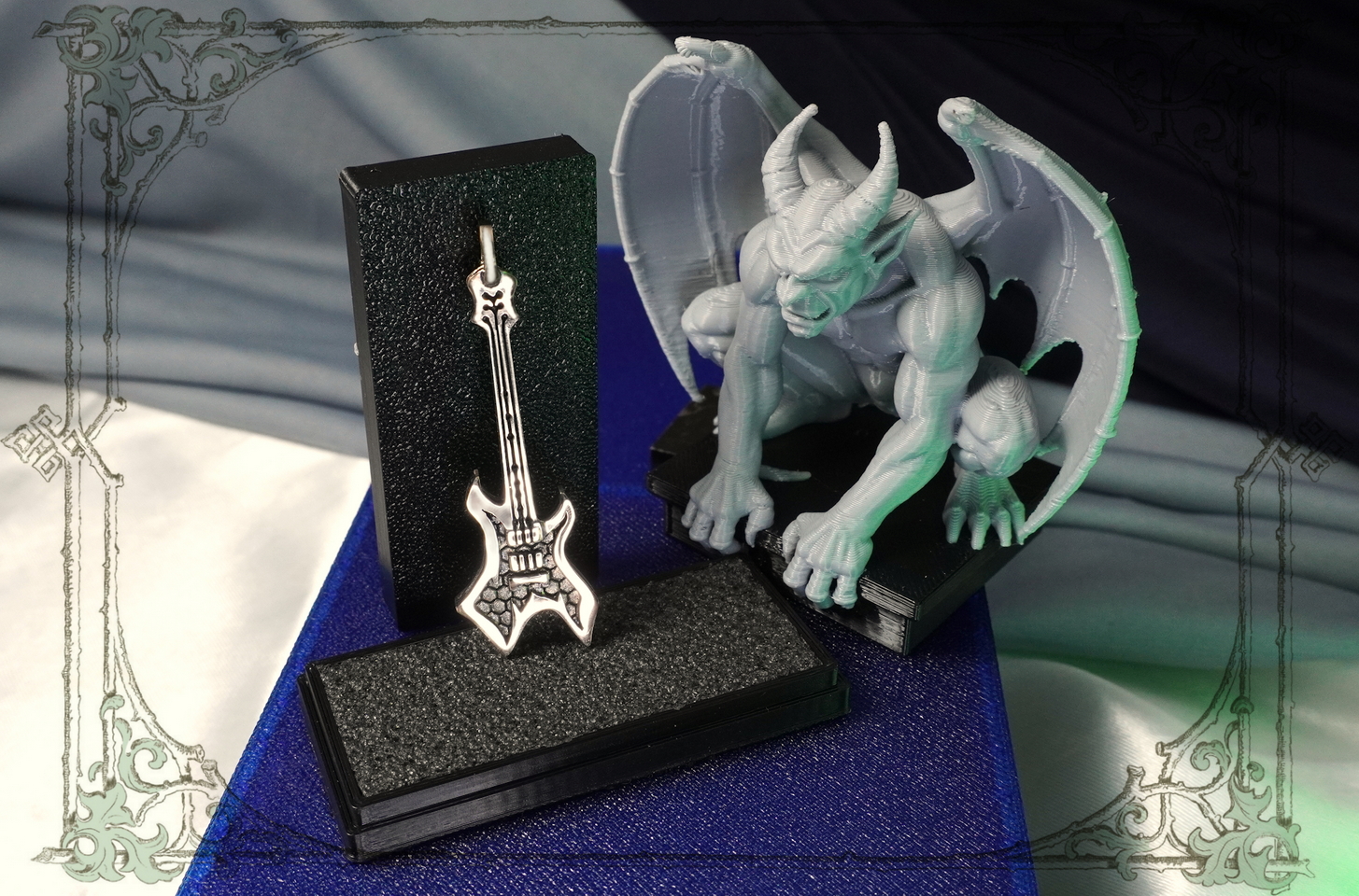 кулон гитара warlock нержавеющая сталь