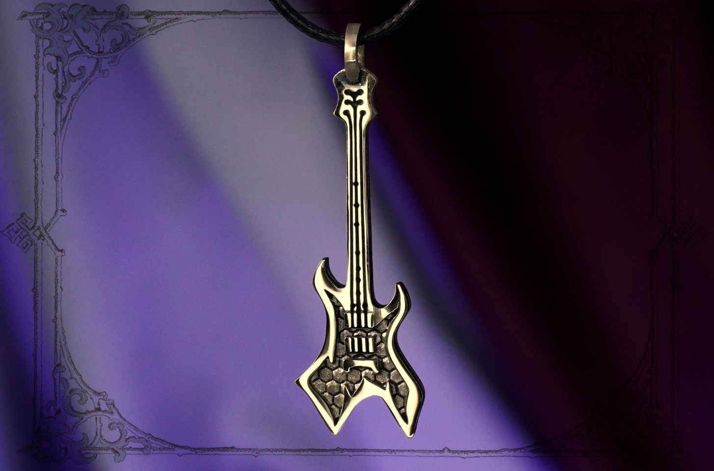 Подарок для Рокера: Подвеска Гитара Warlock – Атрибутика Неформала