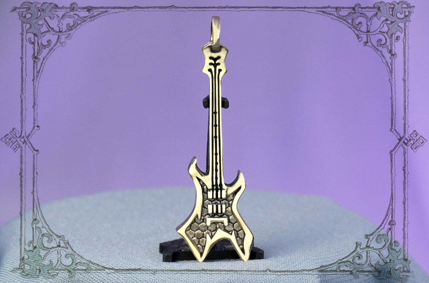 Подарок для Рокера: Подвеска Гитара Warlock – Атрибутика Неформала