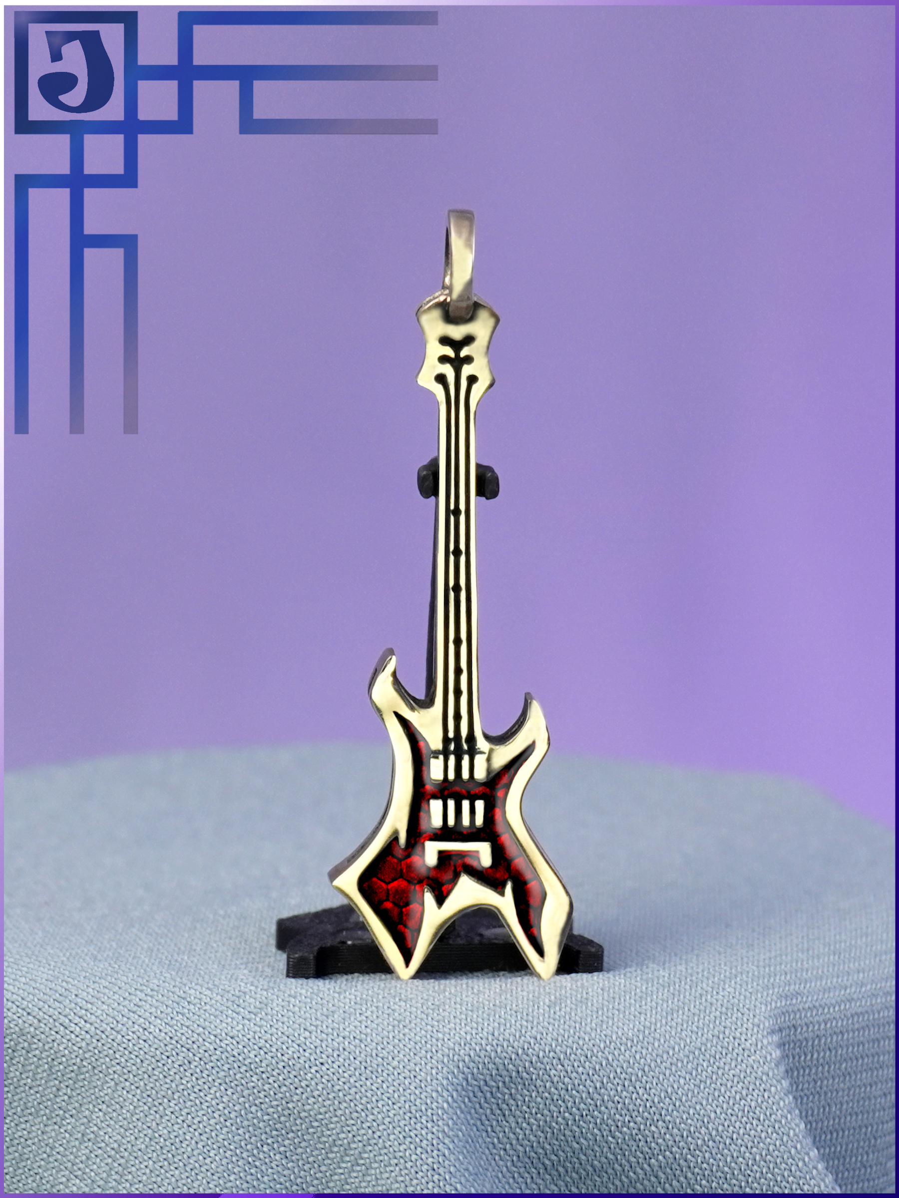 Подвеска с красной гитарой в магазине Joker-Studio