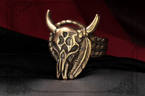Роскошное мужское кольцо с головой быка красивый подарок в стиле рок