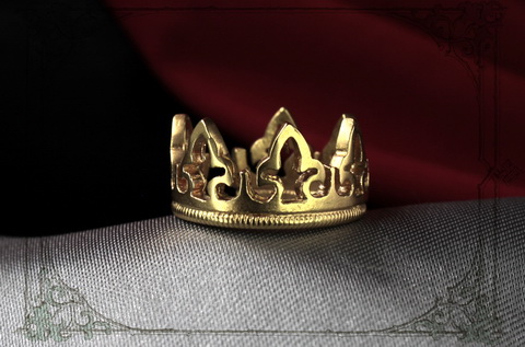 Золотая корона кольцо ювелирная бижутерияРоссийского производителя