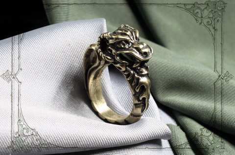 купить мужское кольцо с драконом