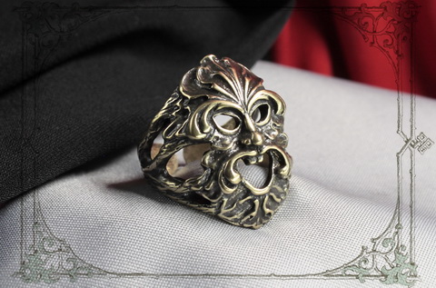 мужское кольцо из бронзы