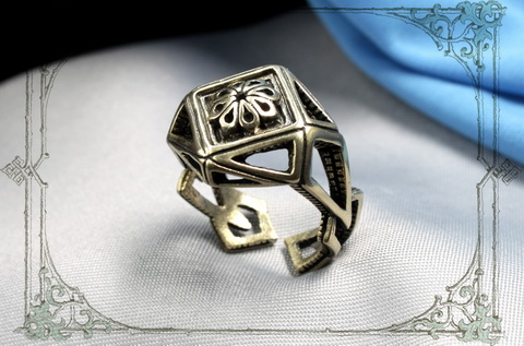 бронзовый славянский перстень Алатырь
