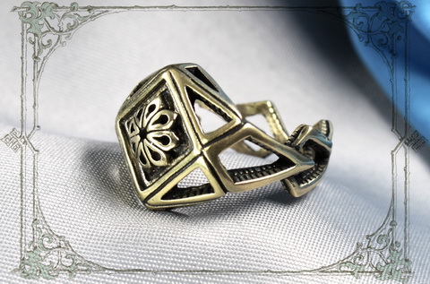 ювелирное кольцо из бронзы - Алатырь
