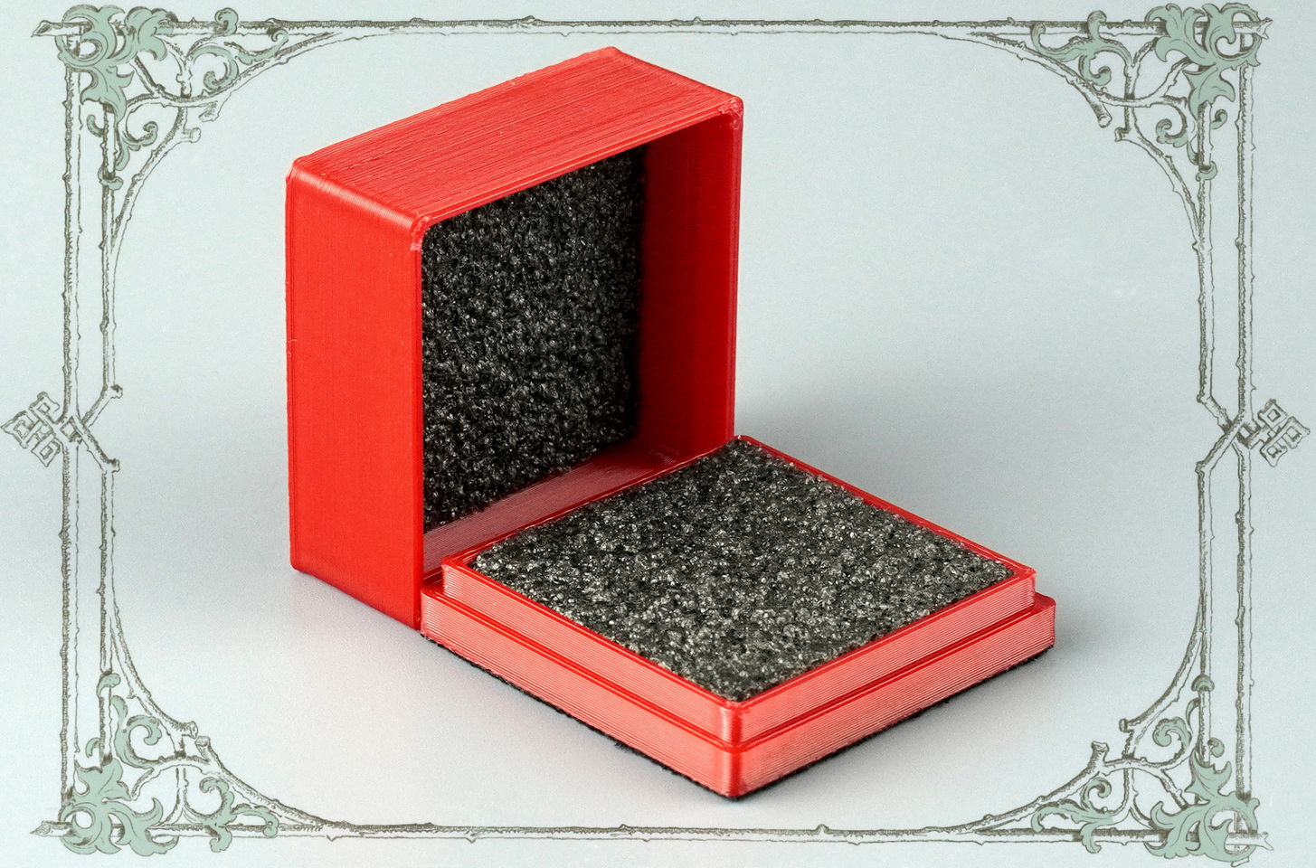 Коробка для бижутерии красная 35*35*20 мм.
